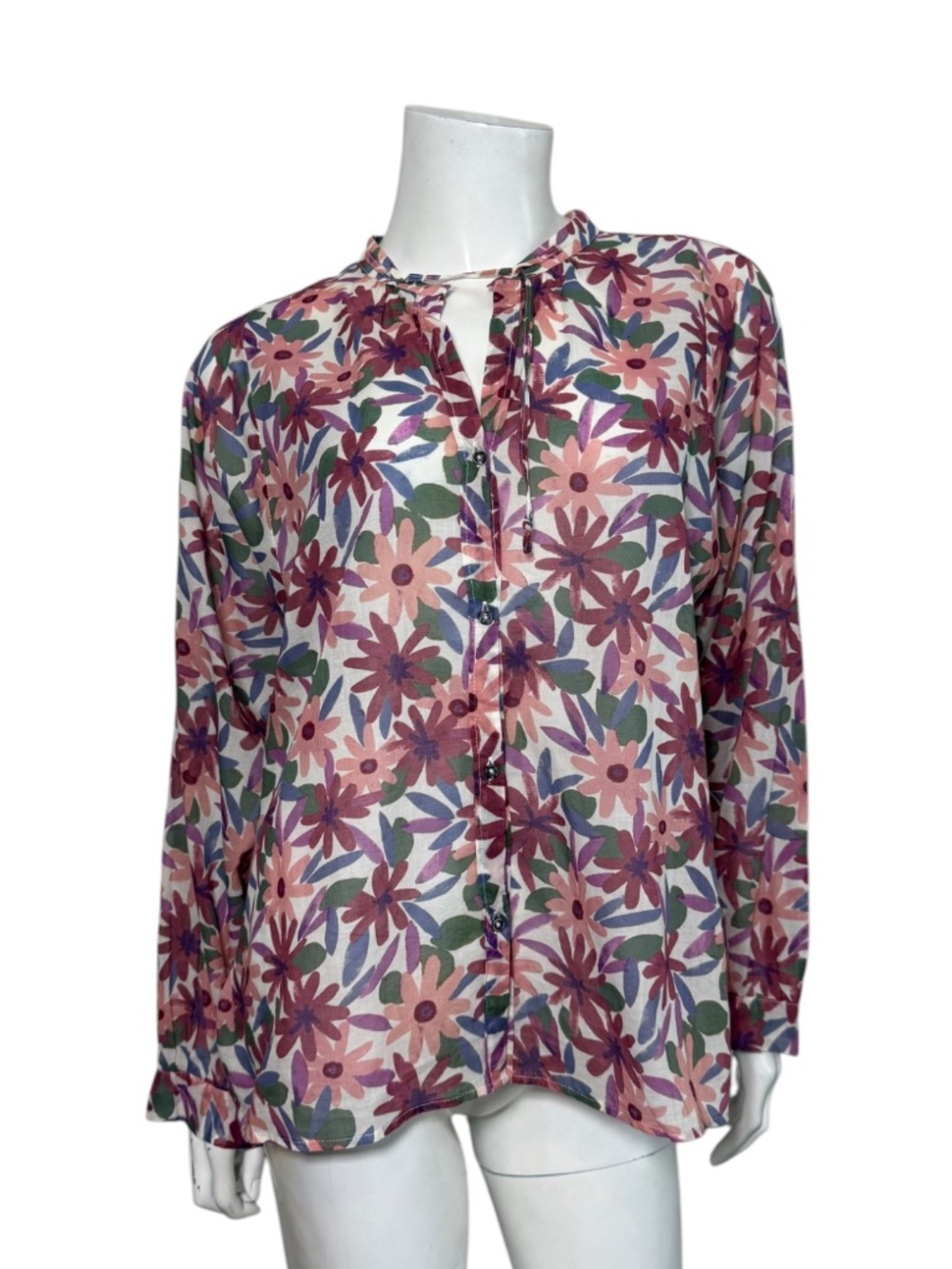 HUMANOID Cotton Floral Top in Pink/Purple Size M
